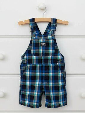 Oshkosh B'gosh Plaid Shortalls 24 Months